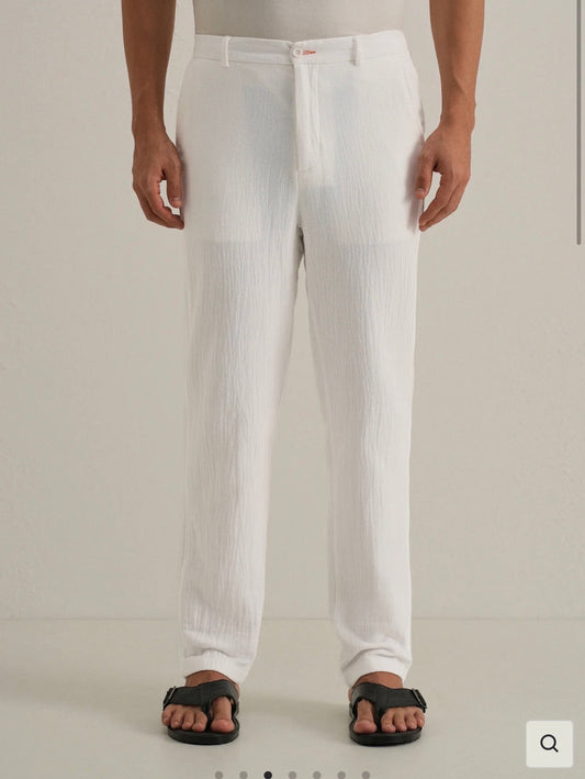 White Lenin pant