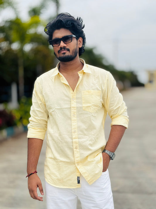 Yellow Linen shirts