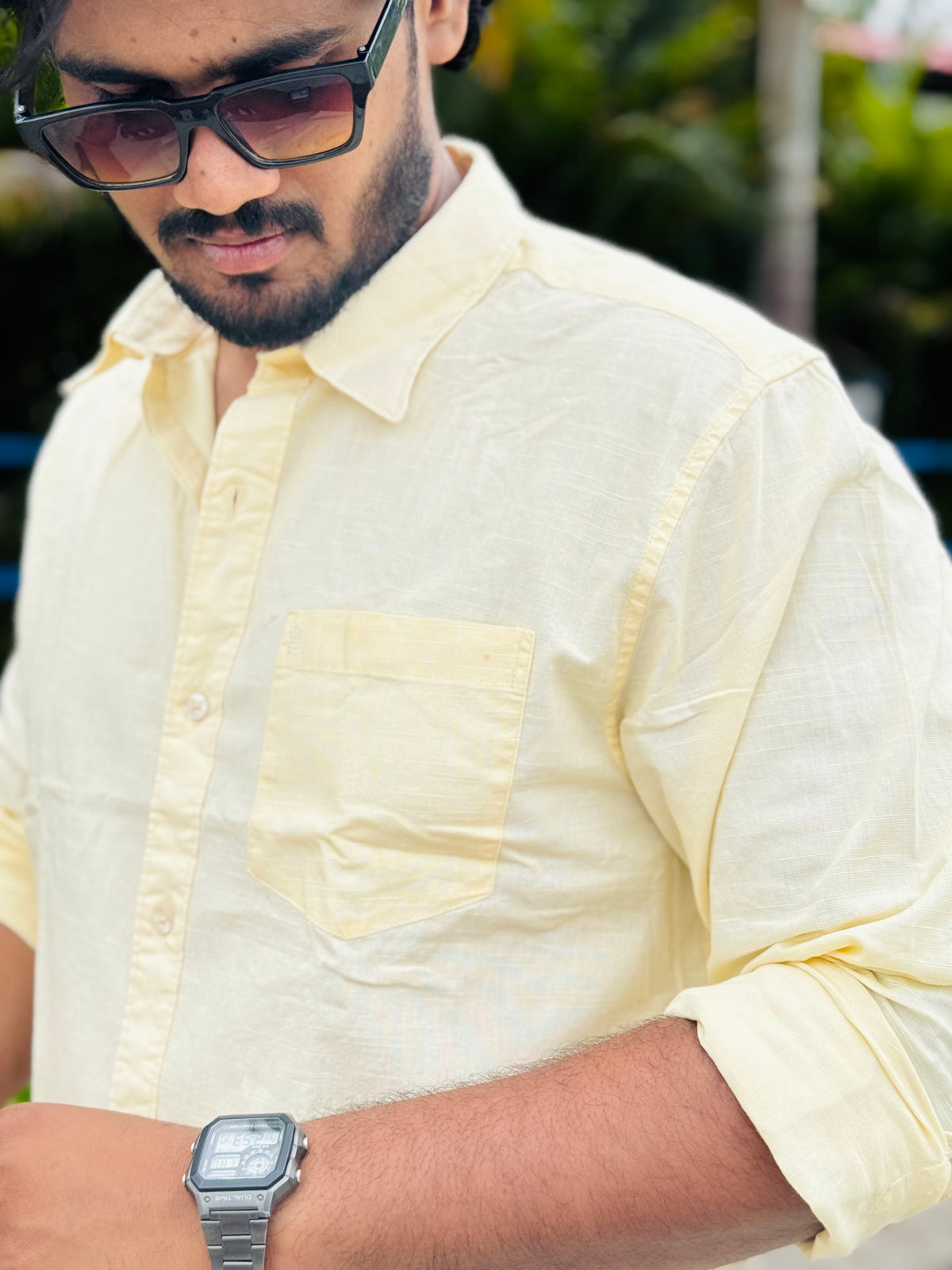 Yellow Linen shirts